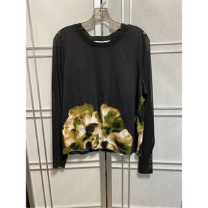 DKNY floral blouse top NWT size XL